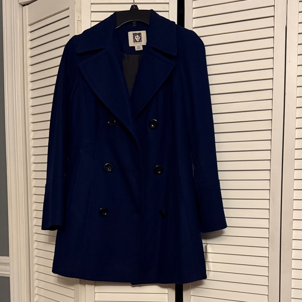 Anne Klein Deep Blue Pea Coat